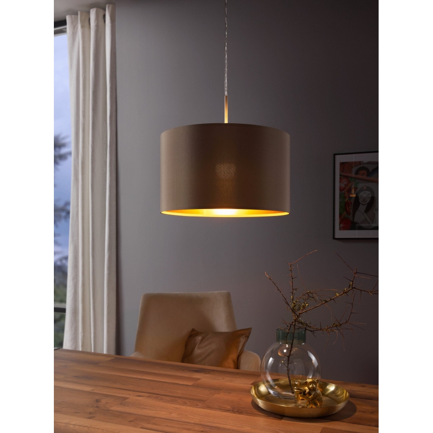 Eglo - Lustra ar auklu 1xE27/60W/230V taupe