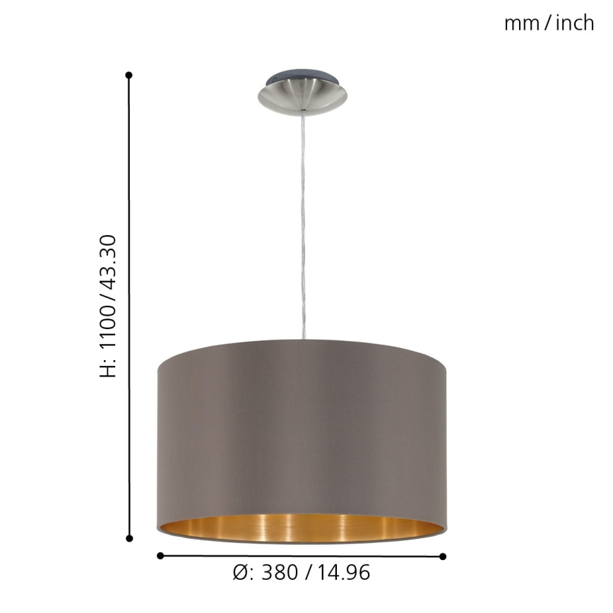 Eglo - Lustra ar auklu 1xE27/60W/230V