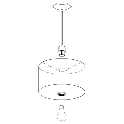 Eglo - Lustra ar auklu 1xE27/60W/230V