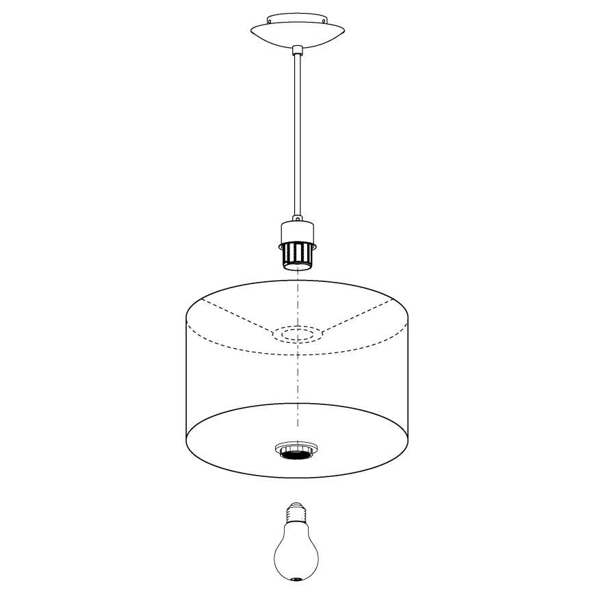 Eglo - Lustra ar auklu 1xE27/60W/230V