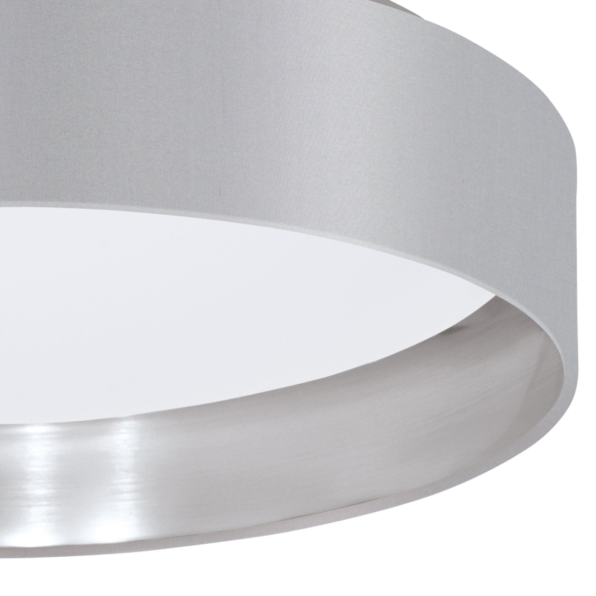 Eglo 31623 - LED griestu gaismeklis MASERLO LED/16W/230V 3000K Ø 40,5 cm pelēka/sudraba