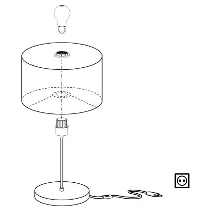 Eglo - Galda lampa 1xE27/60W/230V