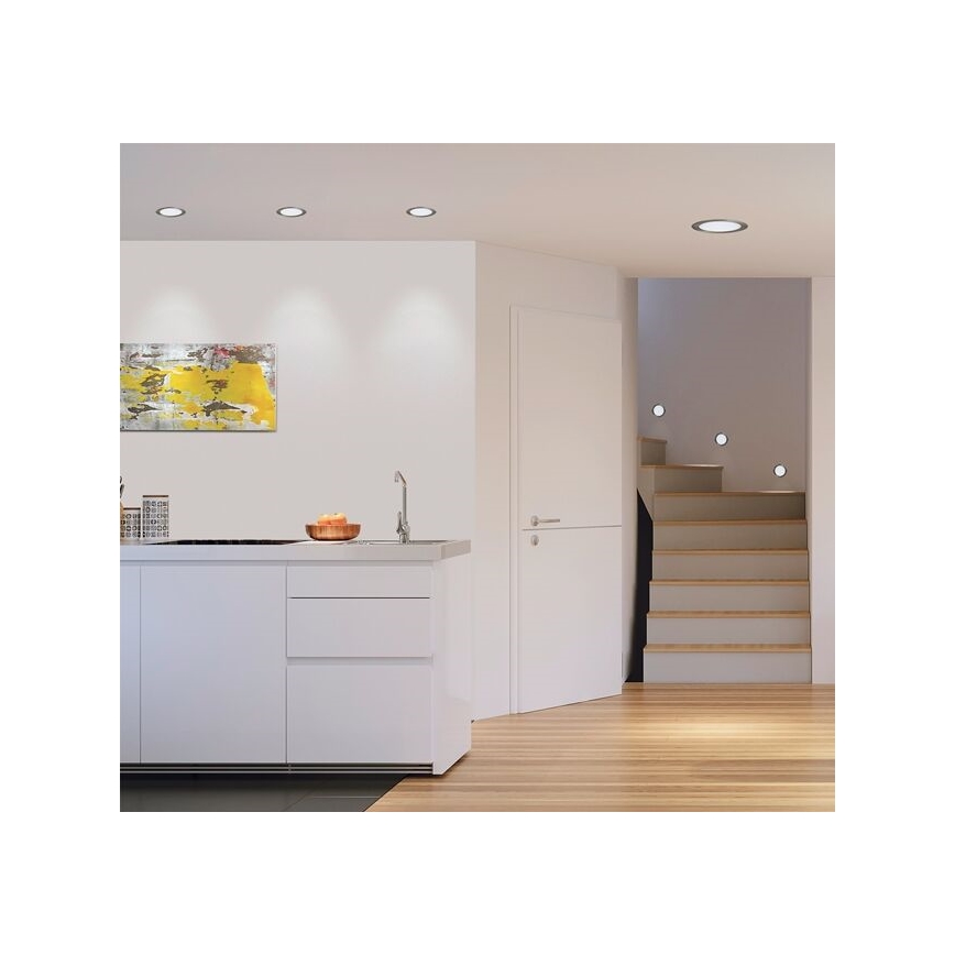 Eglo 31671 - LED iebūvējamais griestu gaismeklis FUEVA 1 1x LED/10,9 W/230 V Ø 17 cm