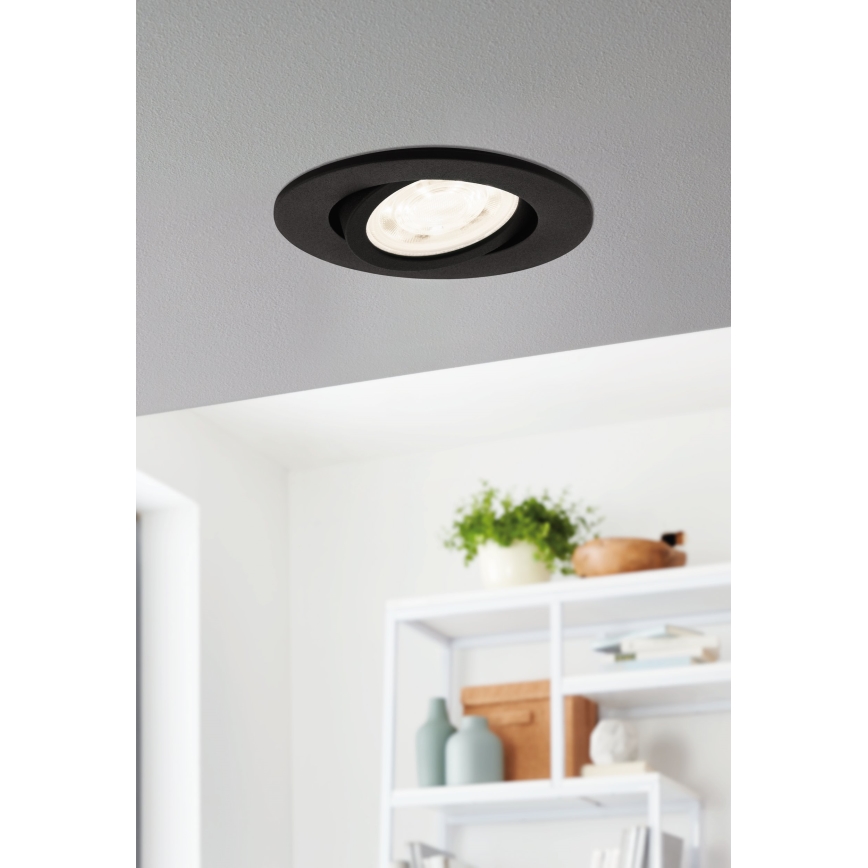 Eglo 31695 - LED RGBW Aptumšojama piekaramo griestu lampa SALICETO-Z LED/4,7W/230V 2700-6500K melna