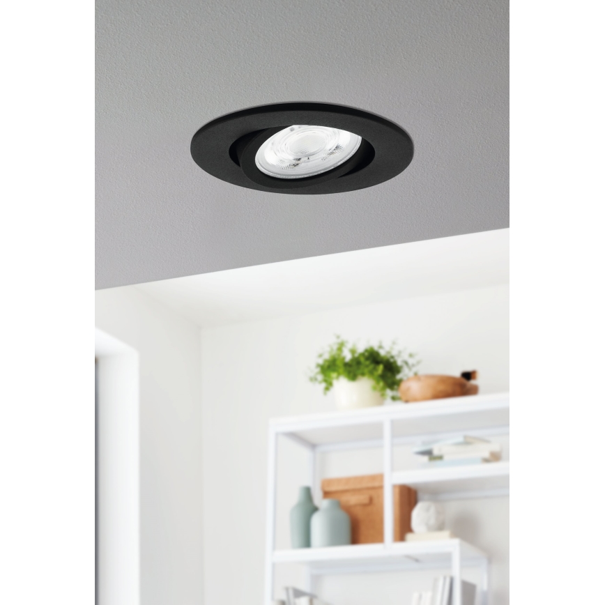 Eglo 31695 - LED RGBW Aptumšojama piekaramo griestu lampa SALICETO-Z LED/4,7W/230V 2700-6500K melna