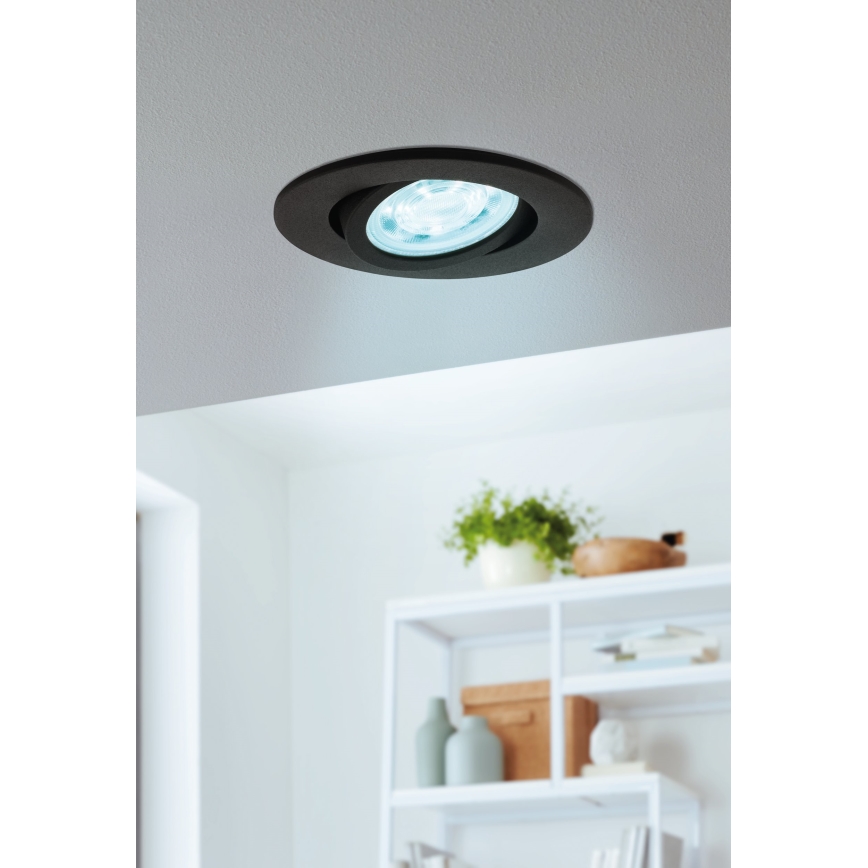 Eglo 31695 - LED RGBW Aptumšojama piekaramo griestu lampa SALICETO-Z LED/4,7W/230V 2700-6500K melna