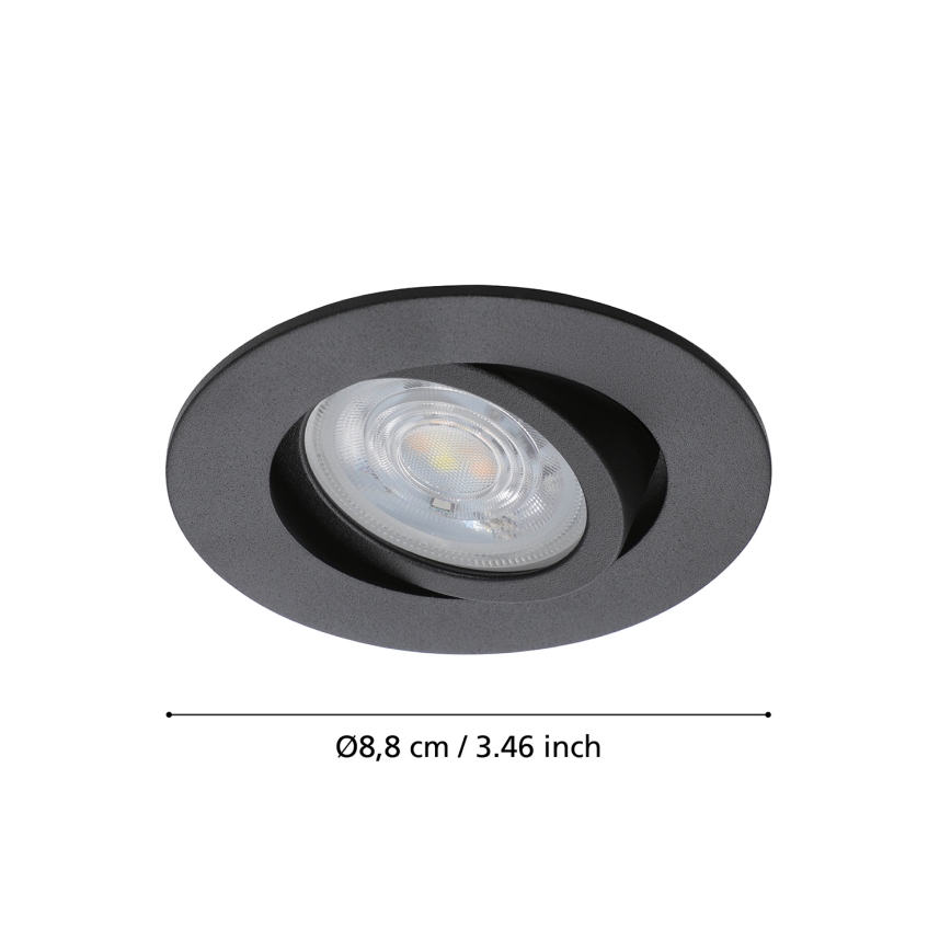 Eglo 31695 - LED RGBW Aptumšojama piekaramo griestu lampa SALICETO-Z LED/4,7W/230V 2700-6500K melna