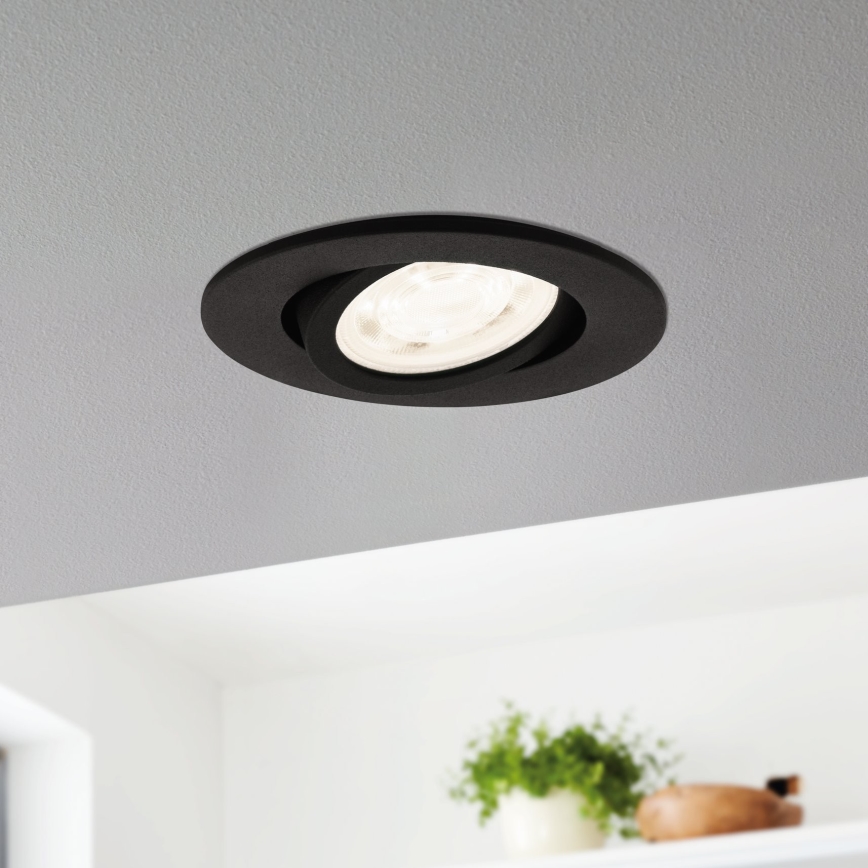 Eglo 31695 - LED RGBW Aptumšojama piekaramo griestu lampa SALICETO-Z LED/4,7W/230V 2700-6500K melna