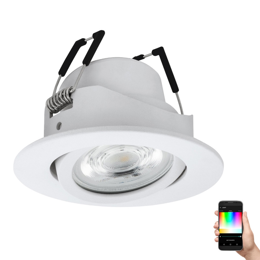 Eglo 31696 - LED RGBW Aptumšojama piekaramo griestu lampa SALICETO-Z LED/4,7W/230V 2700-6500K balta