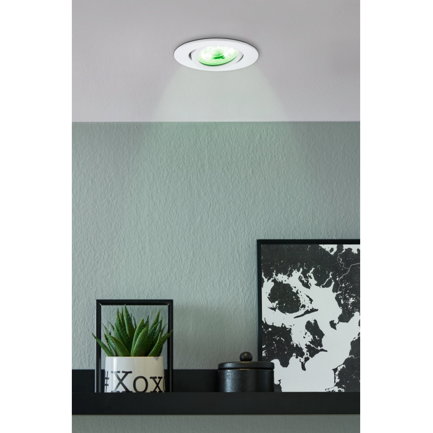 Eglo 31696 - LED RGBW Aptumšojama piekaramo griestu lampa SALICETO-Z LED/4,7W/230V 2700-6500K balta