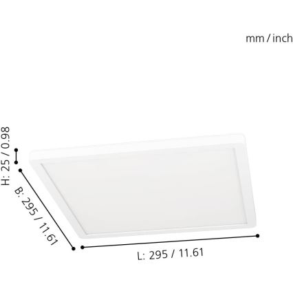 Eglo 31706 - LED RGBW Aptumšojama griestu lampa ROVITO-Z LED/14,6W/230V 2700-6500K melna