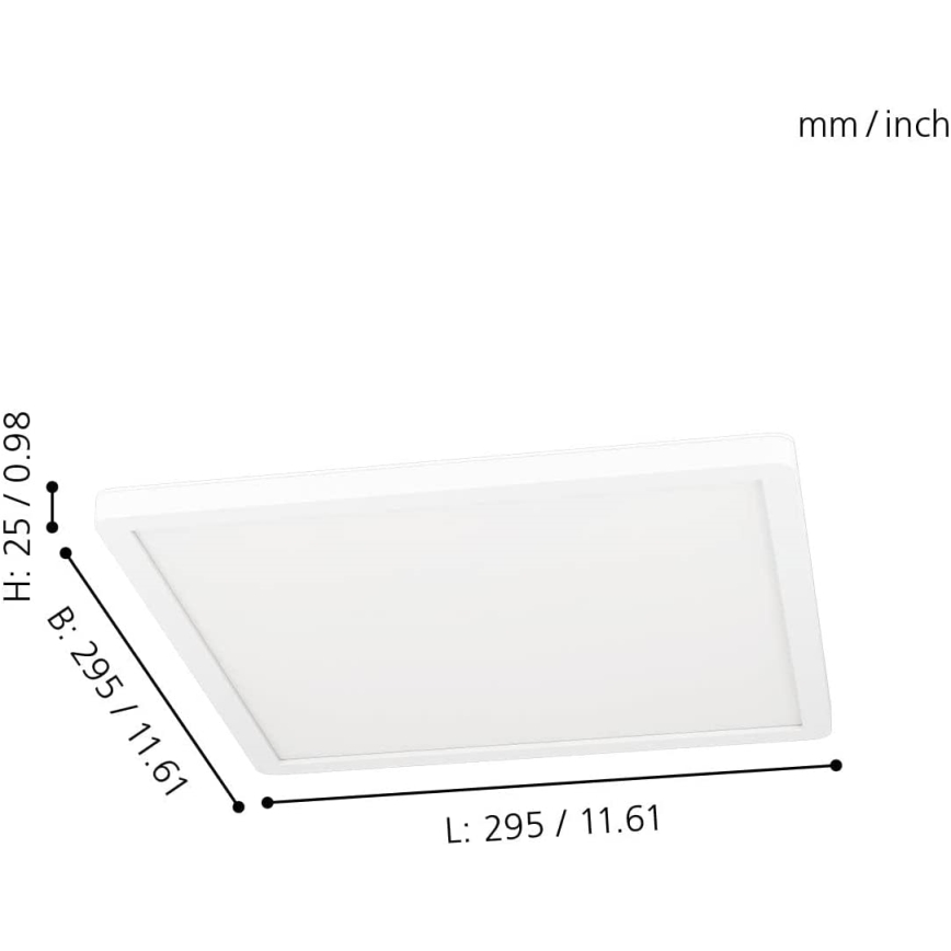 Eglo 31706 - LED RGBW Aptumšojama griestu lampa ROVITO-Z LED/14,6W/230V 2700-6500K melna