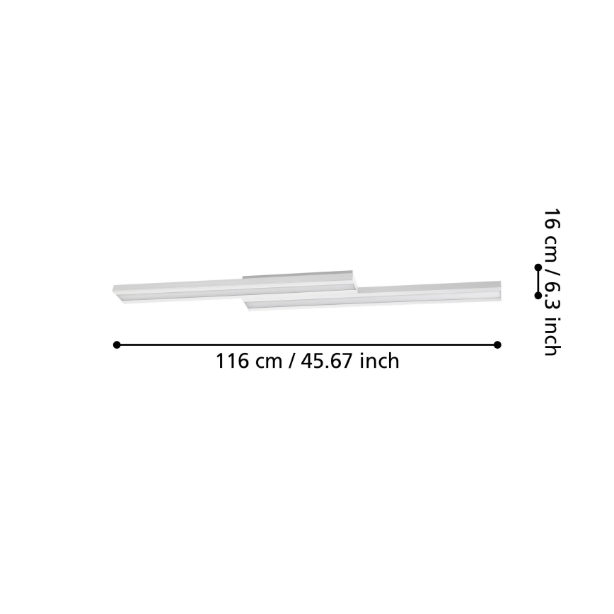 Eglo 31713 - LED RGBW Aptumšojama griestu lampa SALITERAS-Z LED/20,4W/230V 2700-6500K balta