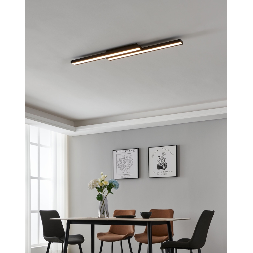 Eglo 31715 - LED RGBW Aptumšojama griestu lampa SALITERAS-Z LED/20,4W/230V 2700-6500K melna