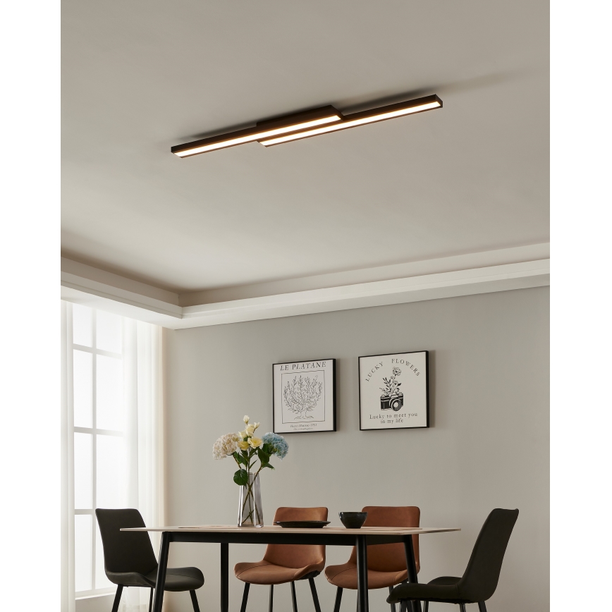 Eglo 31715 - LED RGBW Aptumšojama griestu lampa SALITERAS-Z LED/20,4W/230V 2700-6500K melna