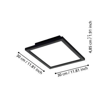 Eglo 31723 - LED Aptumšojama griestu lampa SALOBRENA-Z LED/15,3W/230V 2700-6500K melna