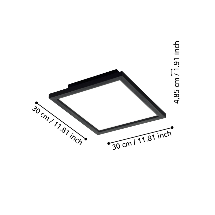 Eglo 31723 - LED Aptumšojama griestu lampa SALOBRENA-Z LED/15,3W/230V 2700-6500K melna