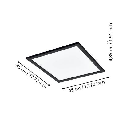 Eglo 31724 - LED Aptumšojama griestu lampa SALOBRENA-Z LED/21,5W/230V 2700-6500K melna