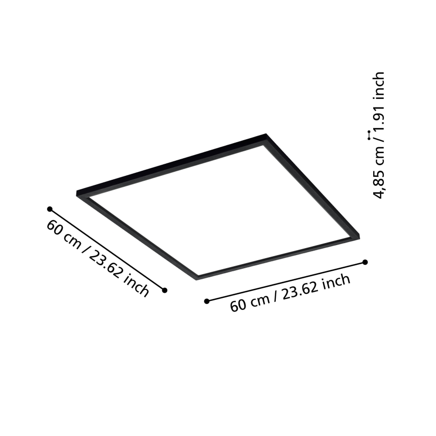 Eglo 31725 - LED Aptumšojama griestu lampa SALOBRENA-Z LED/33W/230V 2700-6500K melna