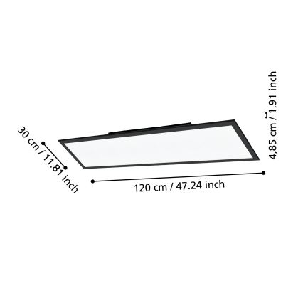 Eglo 31726 - LED Aptumšojama griestu lampa SALOBRENA-Z LED/33,5W/230V 2700-6500K melna