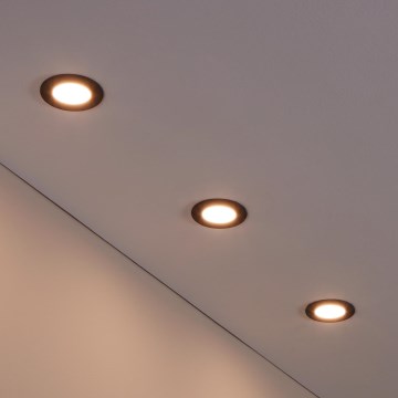Eglo 31743 - KOMPLEKTS 3x LED Aptumšojama iegremdējama vannas istabas lampa FUEVA-Z 1xLED/2,8W/230V 2700-6500 IP44 melna