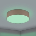 Eglo 31767 - LED RGBW regulējams griestu gaismeklis ROMAO-Z LED/35W/230V 2700-6500K Ø 57 cm taupe