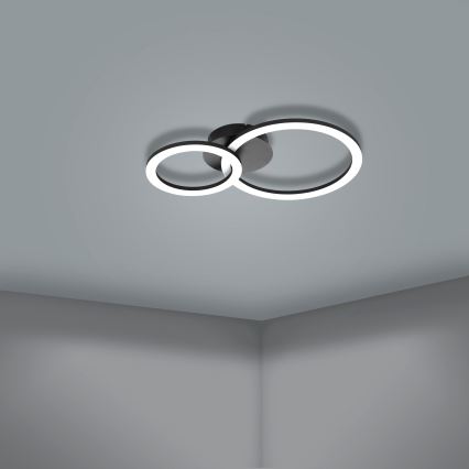 Eglo 31772 - LED Aptumšojama griestu lampa PARRAPOS-Z LED/15W/230V 3000-6500K melna