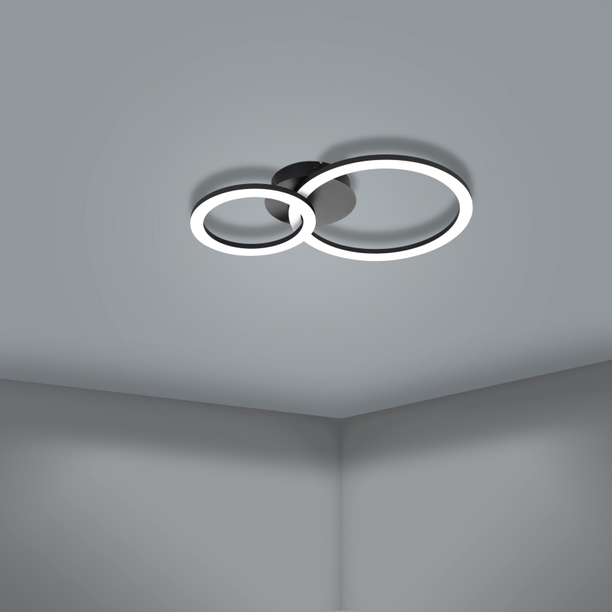 Eglo 31772 - LED Aptumšojama griestu lampa PARRAPOS-Z LED/15W/230V 3000-6500K melna