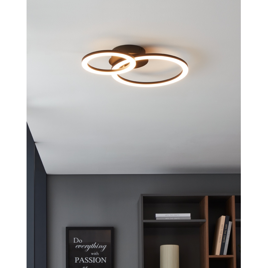 Eglo 31772 - LED Aptumšojama griestu lampa PARRAPOS-Z LED/15W/230V 3000-6500K melna