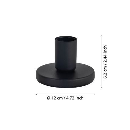 Eglo - lampas pamatne 1xE27/40W/230V melna
