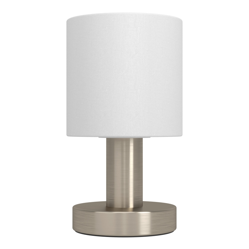 Eglo - Galda lampa 1xE14/40W/230V balta/matēts hroms