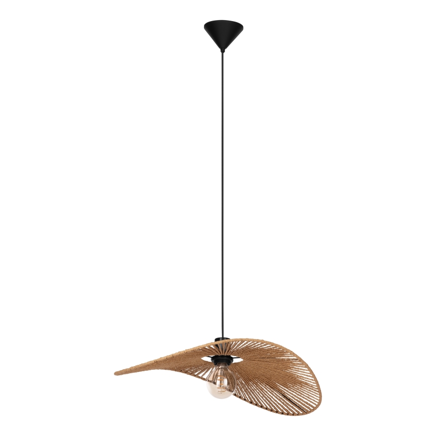 Eglo - Pakaramā lampa ar vadu 1xE27/42W/230V 56 cm brūna/melna