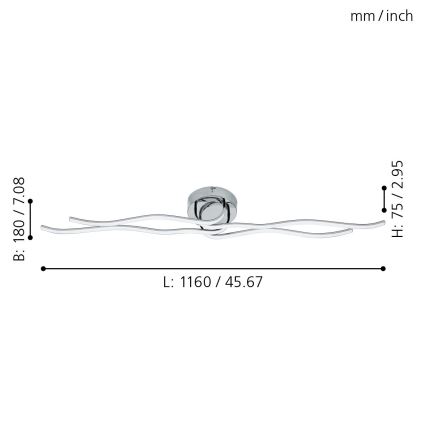 Eglo - LED griestu gaismeklis LED/40W/230V