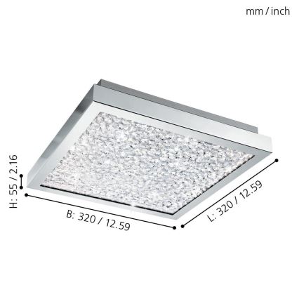 Eglo - LED griestu gaismeklis LED/16W/230V