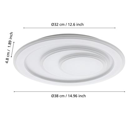 Eglo - LED Griestu lampa LED/14,7W/230V d. 38 cm