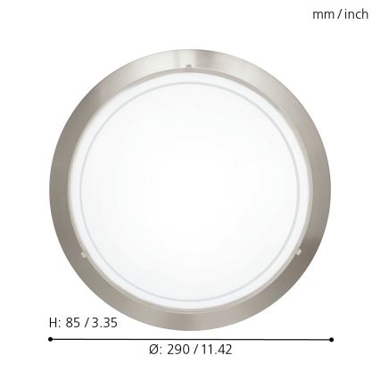 Eglo 32094 - LED Griestu lampa PLANET LED/11W/230V 3000K matēts hroms