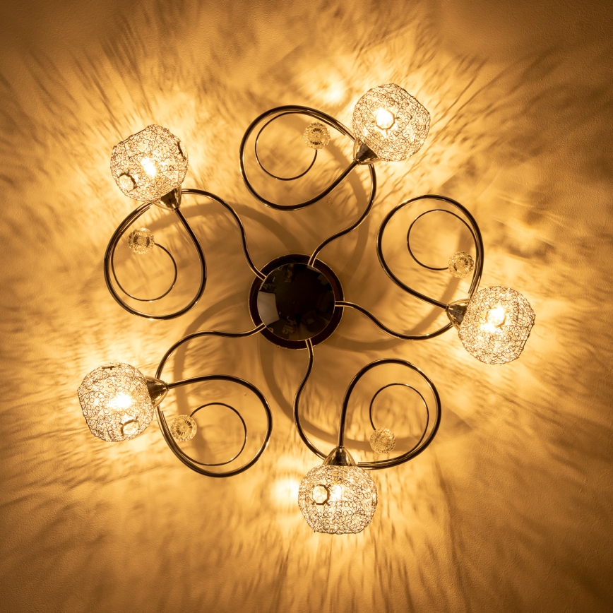 Eglo 32103 - LED piestiprināma griestu lampa VELAGO 5xG9/33W/230V hromēta apdare