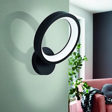 Eglo 32325 - LED RGBW Aptumšojama sienas lampa MARGHERA-C LED/16W/230V 2700-6500K melna