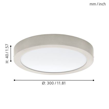 Eglo 32443 - LED griestu gaismeklis FUEVA 1 LED/24W/230V