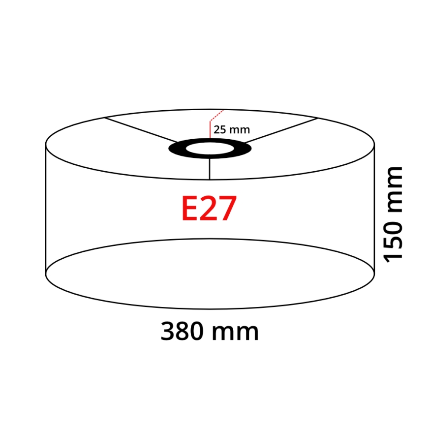 Eglo 32471 - Universāls abažūrs TUNJA E27 d. 38 cm balta