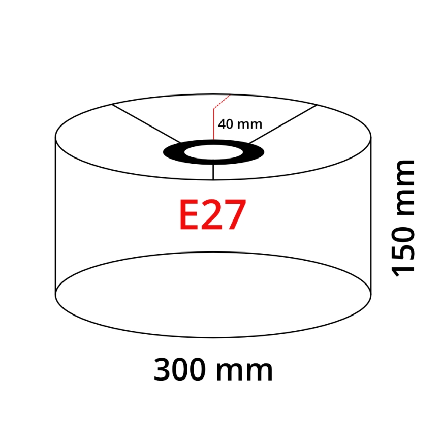 Eglo 32476 - Universāls abažūrs TUNJA E27 d. 30 cm balta