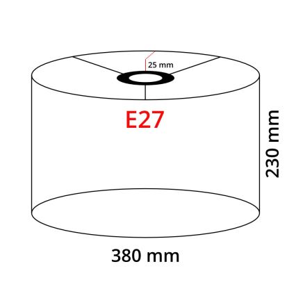 Eglo 32484 - Universāls abažūrs TUNJA E27 d. 38 cm pelēka