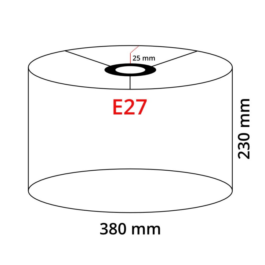 Eglo 32484 - Universāls abažūrs TUNJA E27 d. 38 cm pelēka