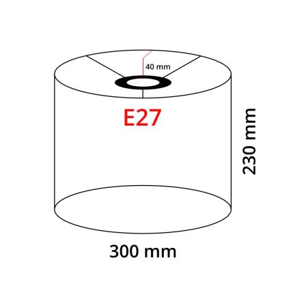 Eglo 32489 - Universāls abažūrs TUNJA E27 d. 30 cm pelēka