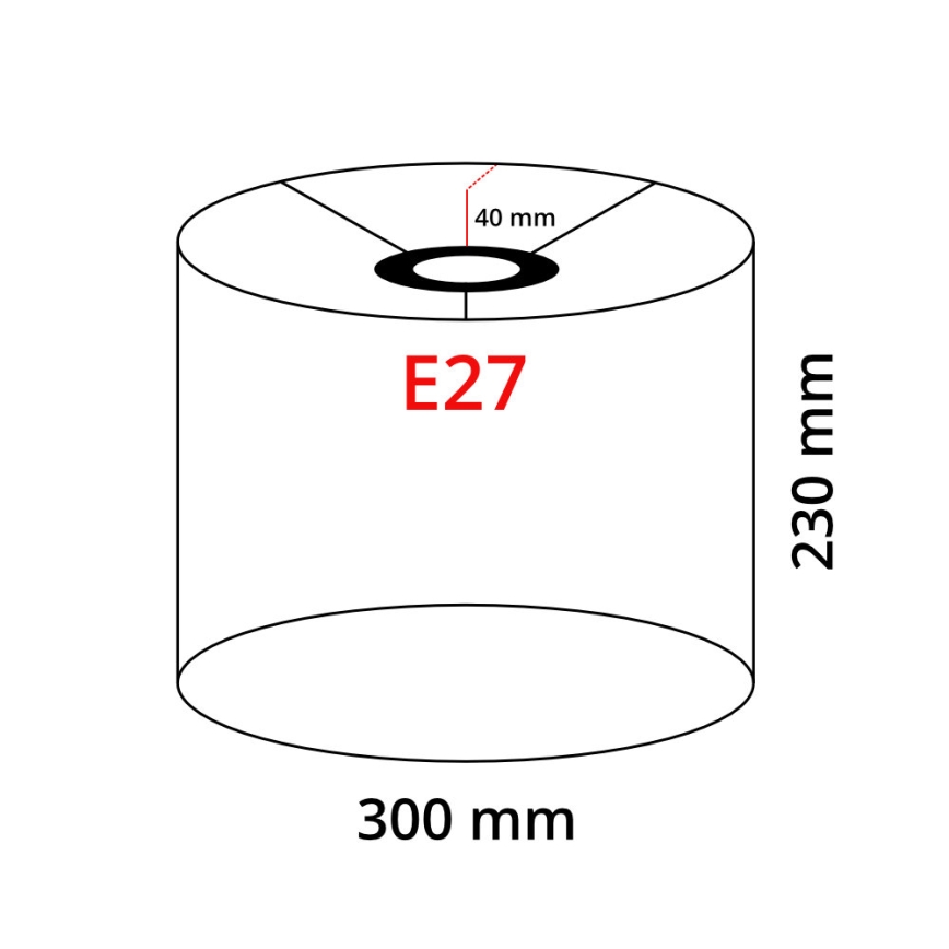Eglo 32489 - Universāls abažūrs TUNJA E27 d. 30 cm pelēka