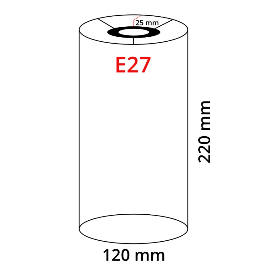 Eglo 32502 - Universāls abažūrs TUNJA E27 diam. 12 cm brūns
