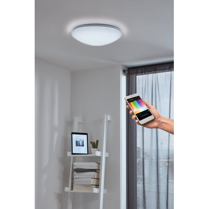 Eglo - LED RGB Aptumšojama sienas griestu lampa GIRON-C LED/17W/230V