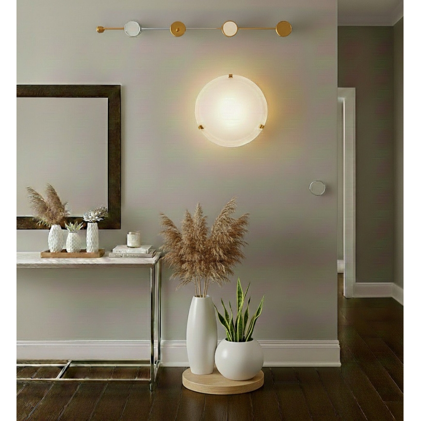 Eglo 32601 - LED griestu lampa SALOME LED/11W/230V Ø 30 cm, zelta apdare / alabastera stikls