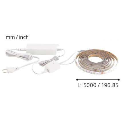 Eglo - LED RGB CCT sloksne 5m STRIPE-C LED/16W/230V