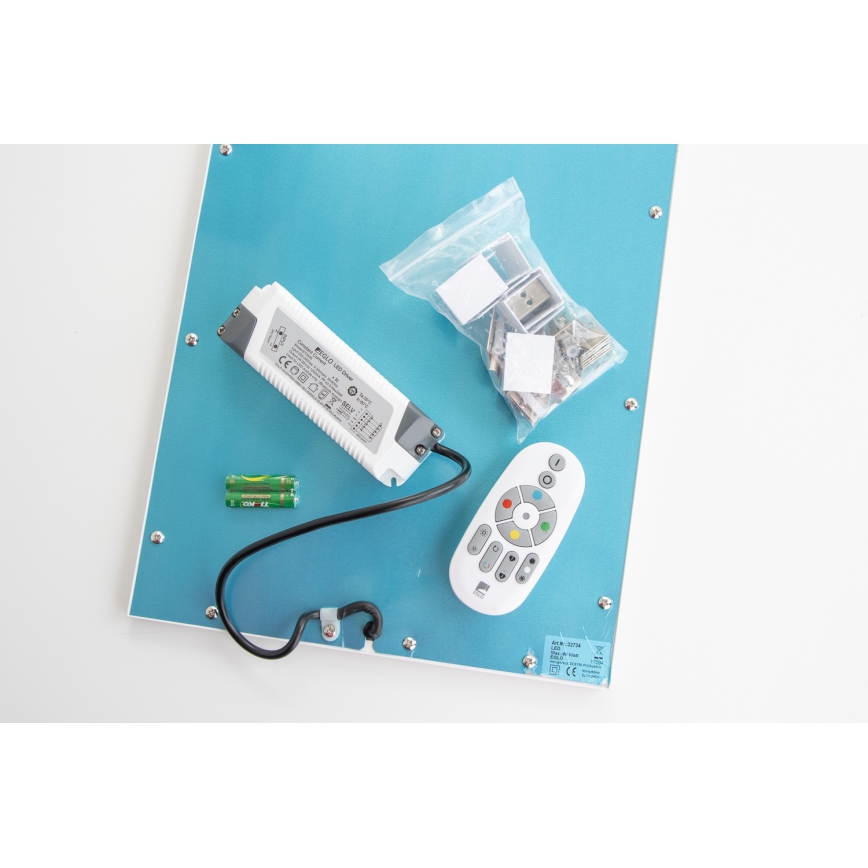 Eglo 32734 - LED RGBW Aptumšojams virsapmetuma/iegremdējams panelis 2in1 SALOBRENA-C LED/34W/230V balta + tālvadības pults
